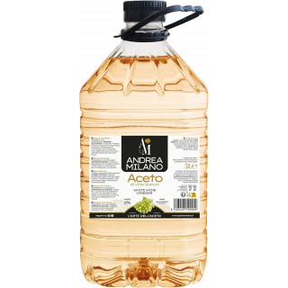 ACETO DI VINO BIANCO BIOLOGICO MARCHIO ANDREA MILANO DESTINAZIONE EUROPA BOTTIGLIA PET 5 LT X 2