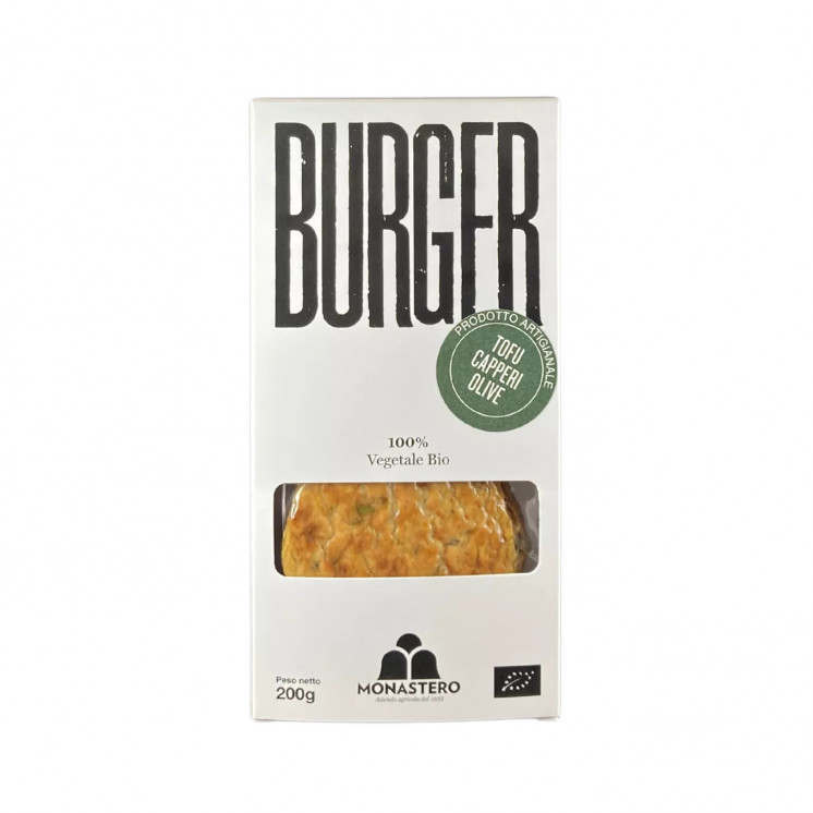 BURGER MEDITERRANEO TOFU CAPPERI E OLIVE BIO  200gr