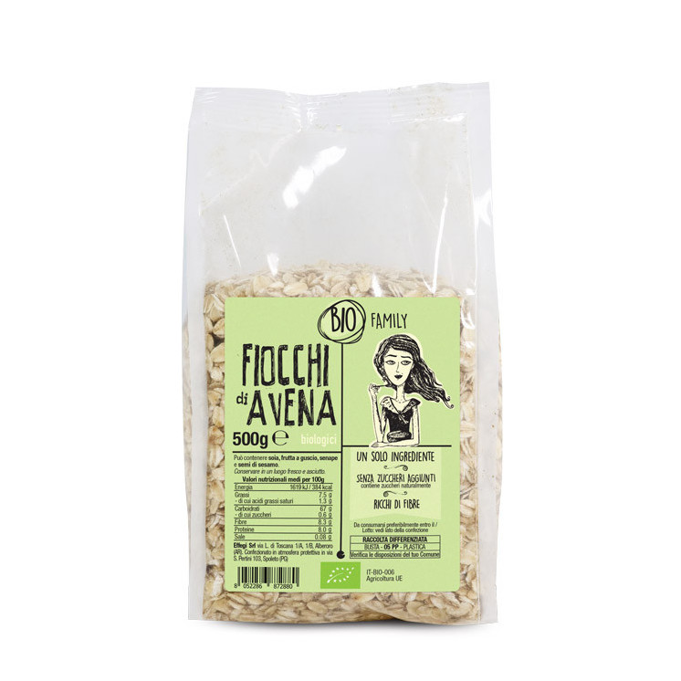 Bio Family Fiocchi di Avena  500g x 6pz