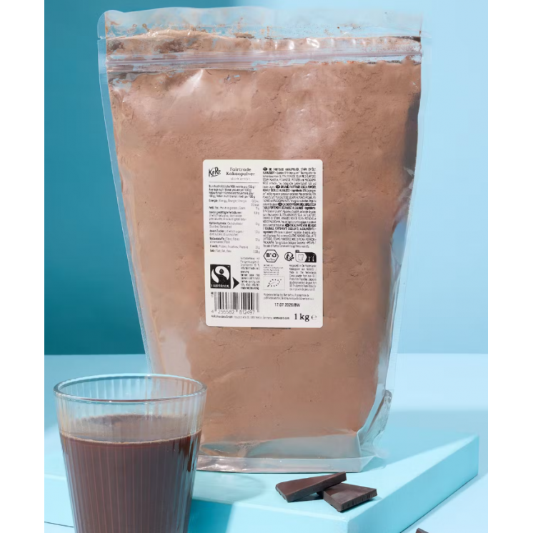Cacao in polvere fortemente sgrassato Fairtrade bio 1 kg