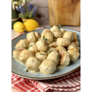 POLPETTE DI CARNE BIANCA IN CREMA DI PARMIGIANO