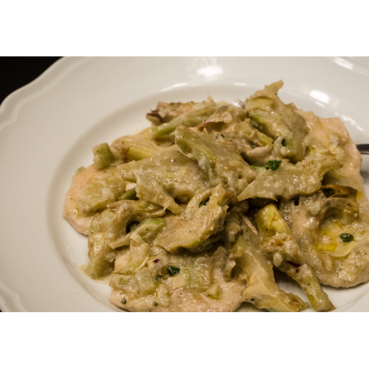 SCALOPPINE DI POLLO AI CARCIOFI