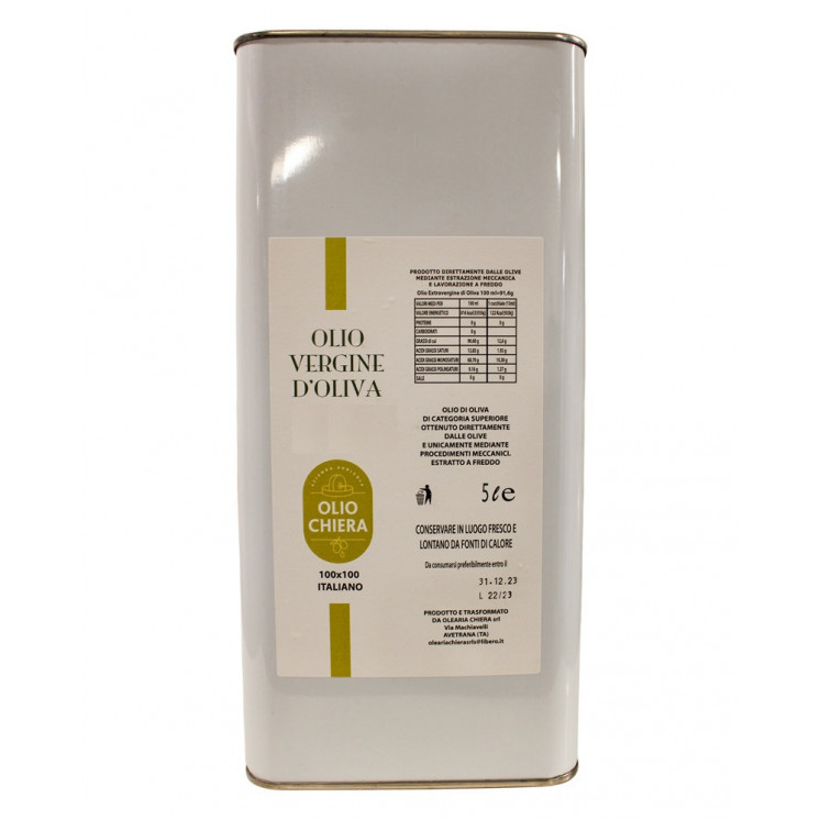 OLIO VERGINE DI OLIVA IN LATTE DA 5 LT